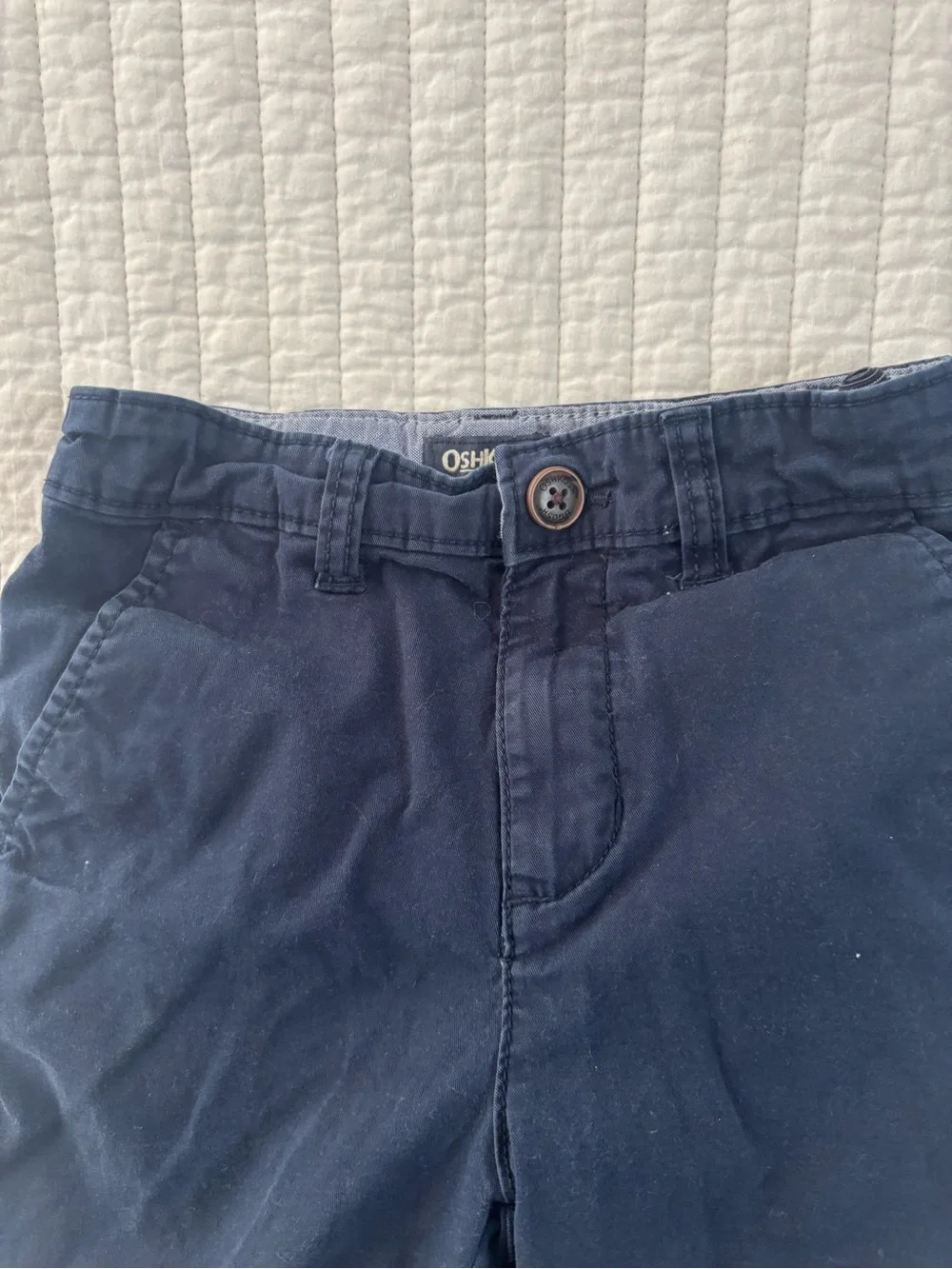 Boys Navy Cotton Chino Shorts size 6